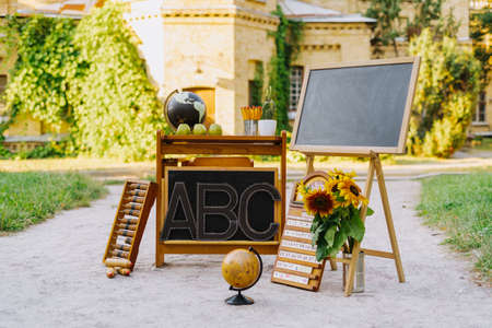 School Supply Back-to-school Composition Outdoorsの写真素材