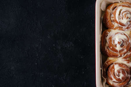 Prepared Cakes Dessert Glazed with Tasty Creamの写真素材