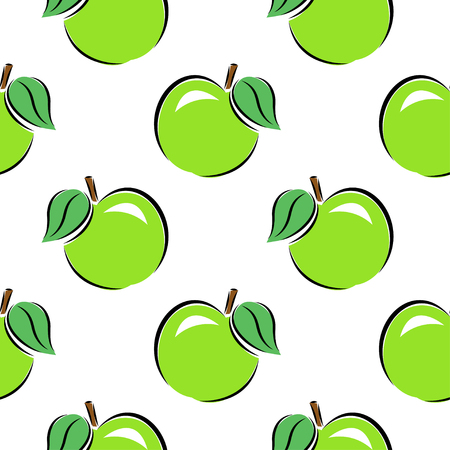 Apples on a white background.のイラスト素材