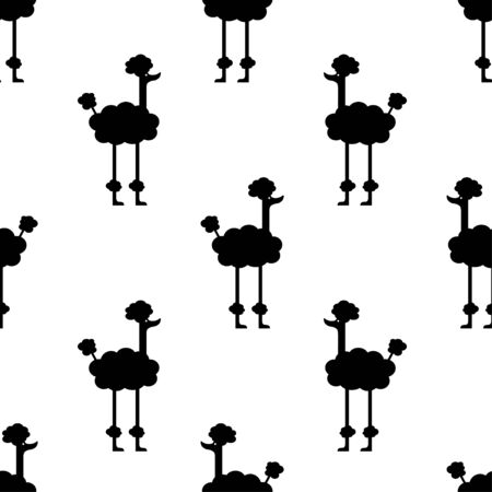 Black dog on a white background.のイラスト素材