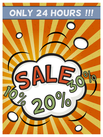 Advertising poster template for your design. Vector illustration.のイラスト素材