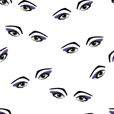 Seamless pattern. Eyes and eyelashes.の写真素材
