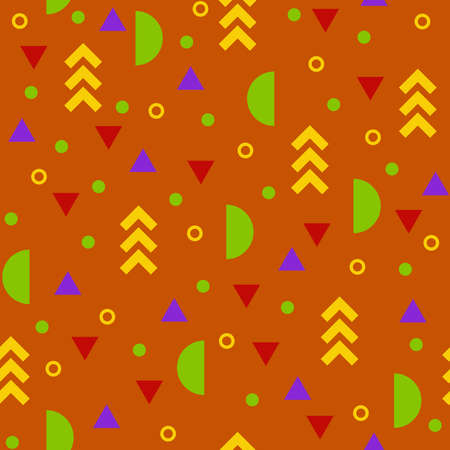 Abstract colorful seamless pattern. Geometric background. Mockup. Vector.のイラスト素材