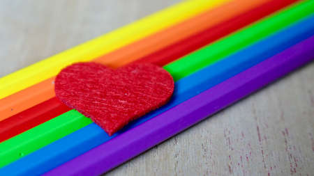 Background texture image of the LGBT community symbol in the month of dignity. Colored rainbow...