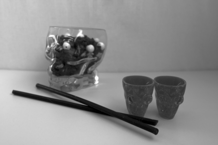 The composition of three skulls and Church candlesの写真素材