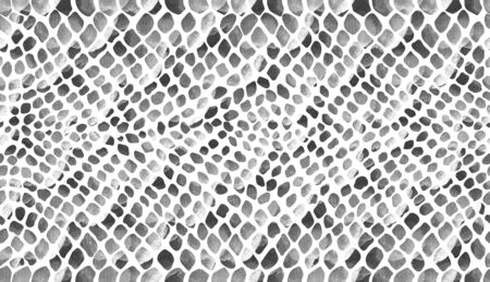 Seamless texture of serpentine scales gray in watercolor