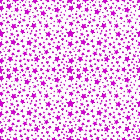 Star purple seamless pattern. Vector illustration isolated on white background.のイラスト素材