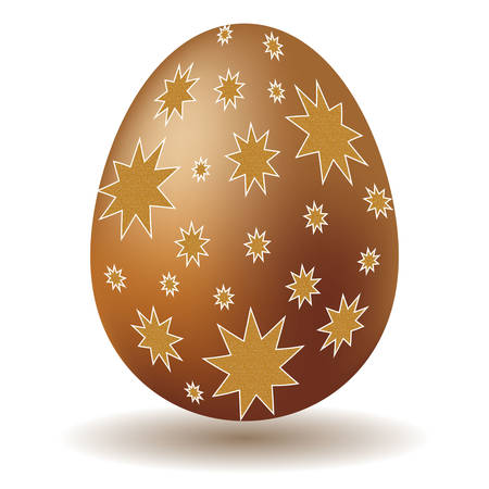 Chocolate Easter for Easter holidays design on white background. Vector illustration.のイラスト素材