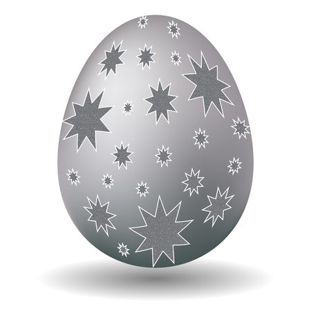 Gray Easter for Easter holidays design on white background. Vector illustration.のイラスト素材