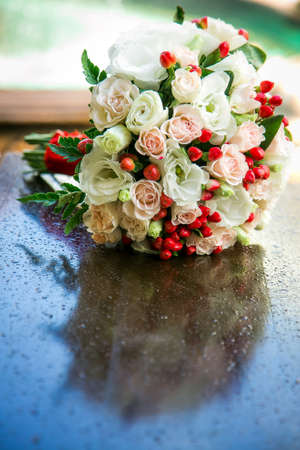 Wedding bouquet. The most important bouquet at the wedding is the bride's bouquet.の写真素材