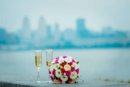 Wedding bouquet. The most important bouquet at the wedding is the bride's bouquet.の写真素材