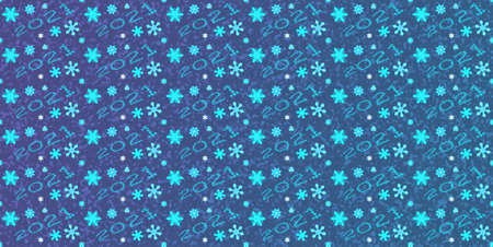New Year's pattern. New Year's pattern. Group of snowflakes as numbers 2021.
