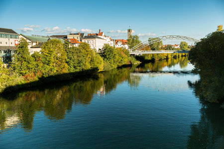 Bamberg, Bavaria, Germany - 10.16.2016: Medieval German village Bamberg on both sides of river Regnitz.のeditorial素材