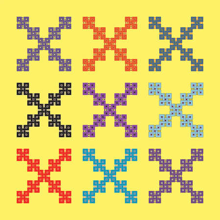 Set of abstract geometric patterns and backgrounds. Bauhaus design.のイラスト素材