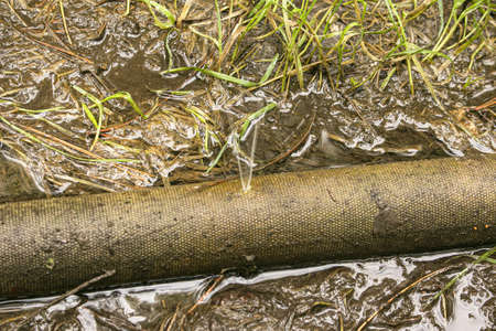 Leakage in the connection of the pipes for pumping water from the pond. A hole in a fire hose from...
