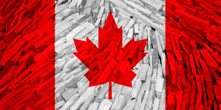 Background image of the flag of Canada on the texture.の写真素材