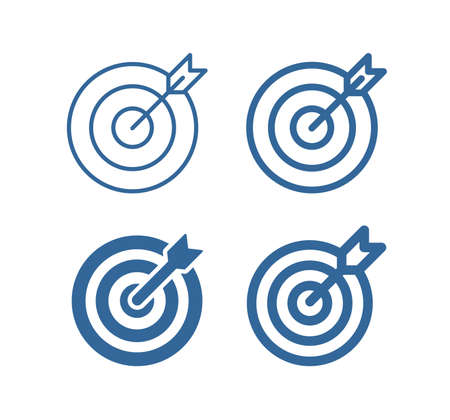 Darts, target, goal vector iconのイラスト素材