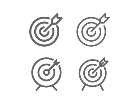 Darts, target, goal vector iconのイラスト素材