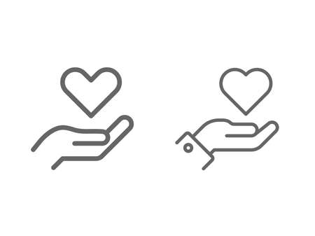 Heart symbol, like vector icon setのイラスト素材