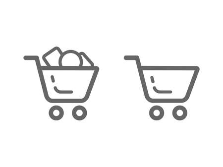Shopping cart icon vector set. E-commerceのイラスト素材