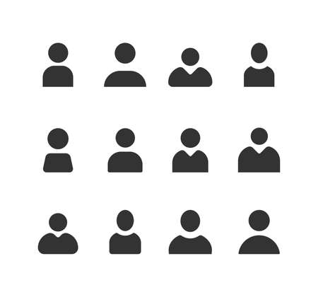 User Avatar, Person, User vector icon set.のイラスト素材