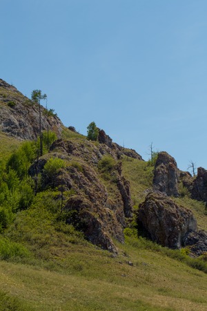 mountain landscape the nature of Khakassia  russia, sky natureの写真素材