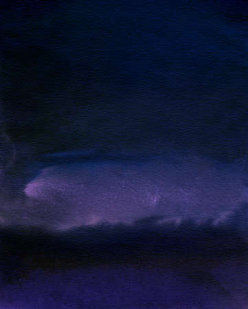 Abstract watercolor background, hand painted texture, purple and blue paint stains. Design for backgrounds, wallpapers, covers and packagingの写真素材