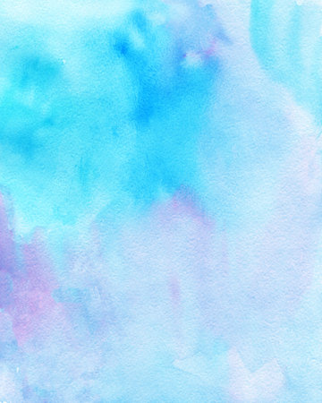 Watercolor abstract background, hand-painted texture, Watercolor blue, purple and pink stains. Design for backgrounds, wallpapers, covers and packagingの写真素材