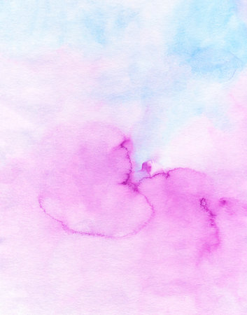 Watercolor abstract background, hand-painted texture, watercolor pink and blue stains. Pastel delicate background.の写真素材