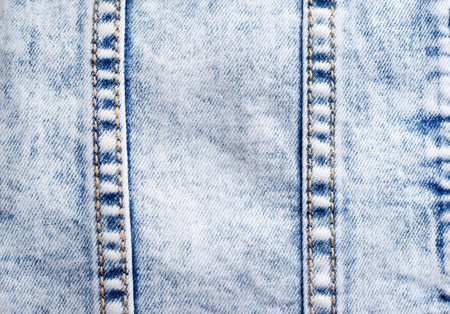 Denim texture close up. Blue denim jacket backgroundの写真素材
