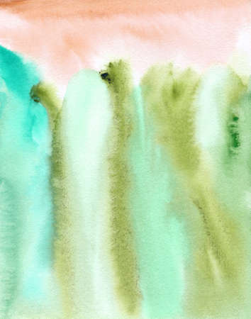 Watercolor abstract background, hand-painted texture, Watercolor blue and green stains. Design for backgrounds, wallpapers, covers and packagingの写真素材