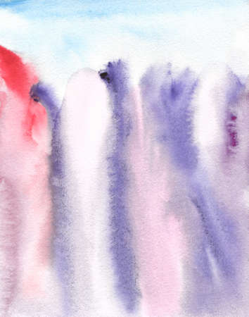 Watercolor abstract background, hand-painted texture, Watercolor blue, purple and pink stains. Design for backgrounds, wallpapers, covers and packagingの写真素材