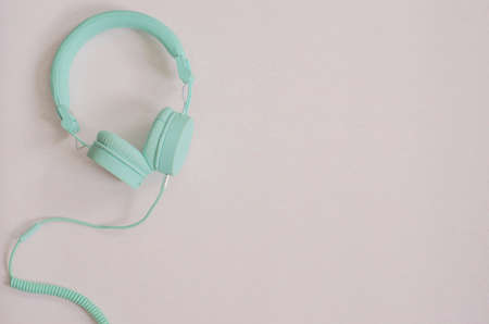 Mint Retro Headphonesの写真素材