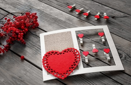 composition of decorative hearts for greetings on Valentines Dayの写真素材