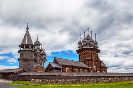 wooden Orthodox Church of the Transfiguration on Kizhi islandの写真素材