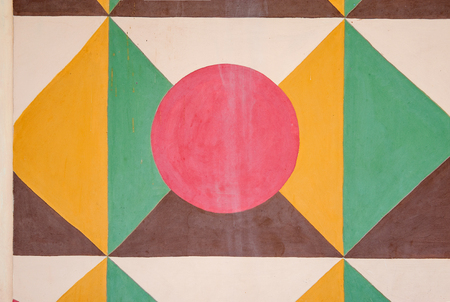 Colorful vintage background of colored geometric shapes