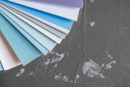 Palette to choose the color and tone of paint for the walls. Create a background. Copy space.