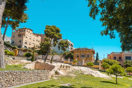 Cambrils Spain August 8, 2013 . Roman amphitheatre of Tarragona, Spain. An ancient historical...