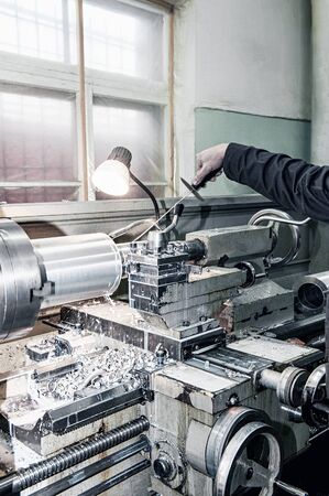 Old Metalworking machine, made in the middle of the last century, is still in good condition.