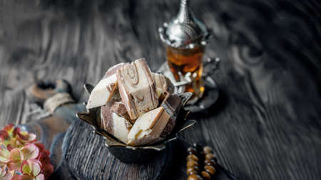 Sunflower halva in the national Turkish dishの写真素材