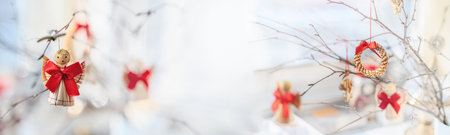 Shrovetide figurine made of straw. A talisman and a symbol of the passing winter. A small doll is a symbol of Shrovetide week, an effigy for burning as a symbol of the end of winter and the arrival of spring.の写真素材