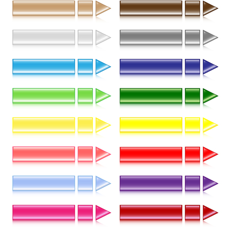 Set of different colored buttonsのイラスト素材