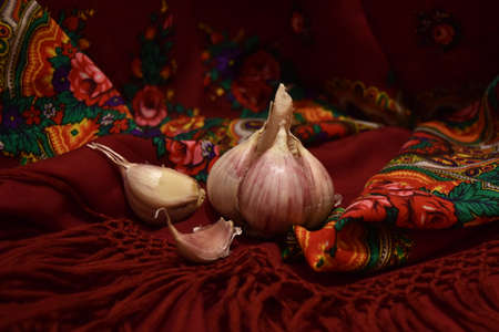 Still life with a garlic.の写真素材