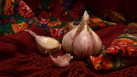 Still life with a garlic.の写真素材