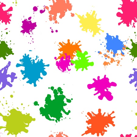 Abstract vector background, various colored stains blots on whiteのイラスト素材