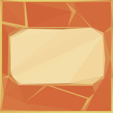 Background with Frame and Abstract Low Poly Geometrical Polygonal Pattern. Vectorのイラスト素材