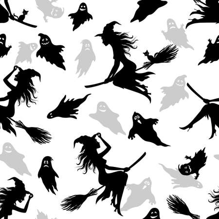 Halloween Seamless Patternのイラスト素材