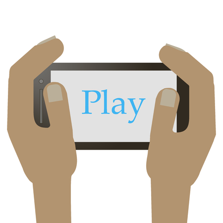 Hands holding phoneのイラスト素材