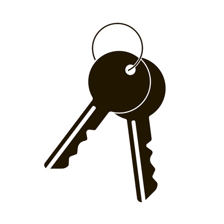 Symbol key vector icon on a white backgroundのイラスト素材