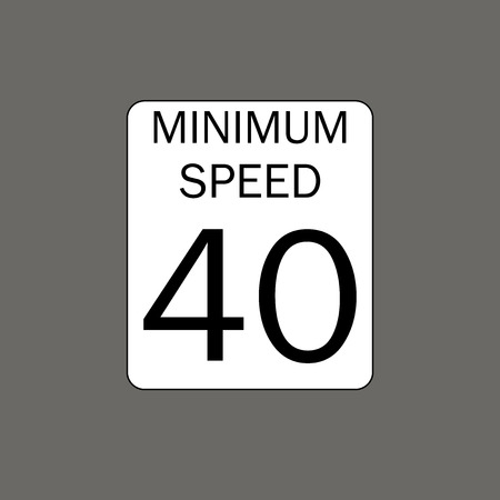 Minimum speed limit. Road signs in the United Statesの写真素材